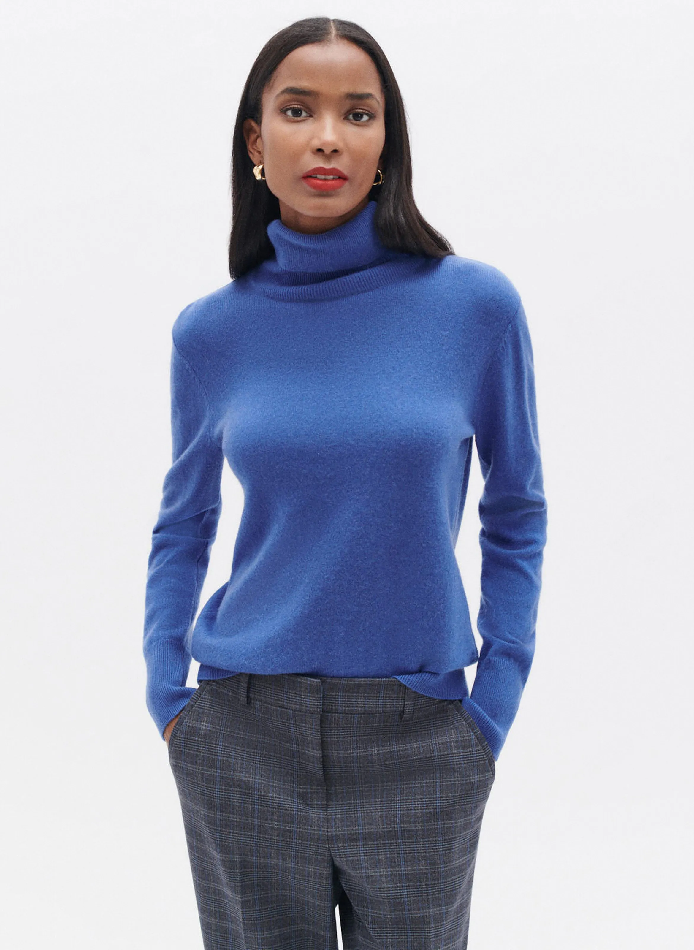  CAROLL   DYLANB - Dolcevita dritta in cashmere | Blu