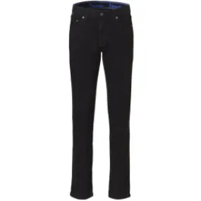 Exner Men's Stretch Jeans with Dark Blue Elastic Waist