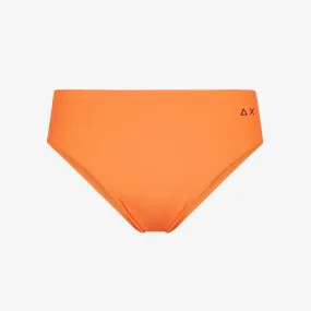 Fluorescent Orange Big Logo Beach Slip