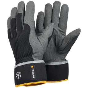 Guanti da lavoro Tegera TEGERA, Tg. 10, in Pelle sintetica, col. Nero, Grigio, Giallo