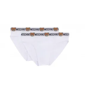 Moschino 2x Men's White Teddy Bear Briefs