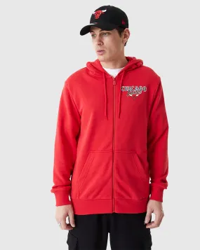 New Era NBA Full-Zip Hooded Fleece Chicago Bulls Red Men