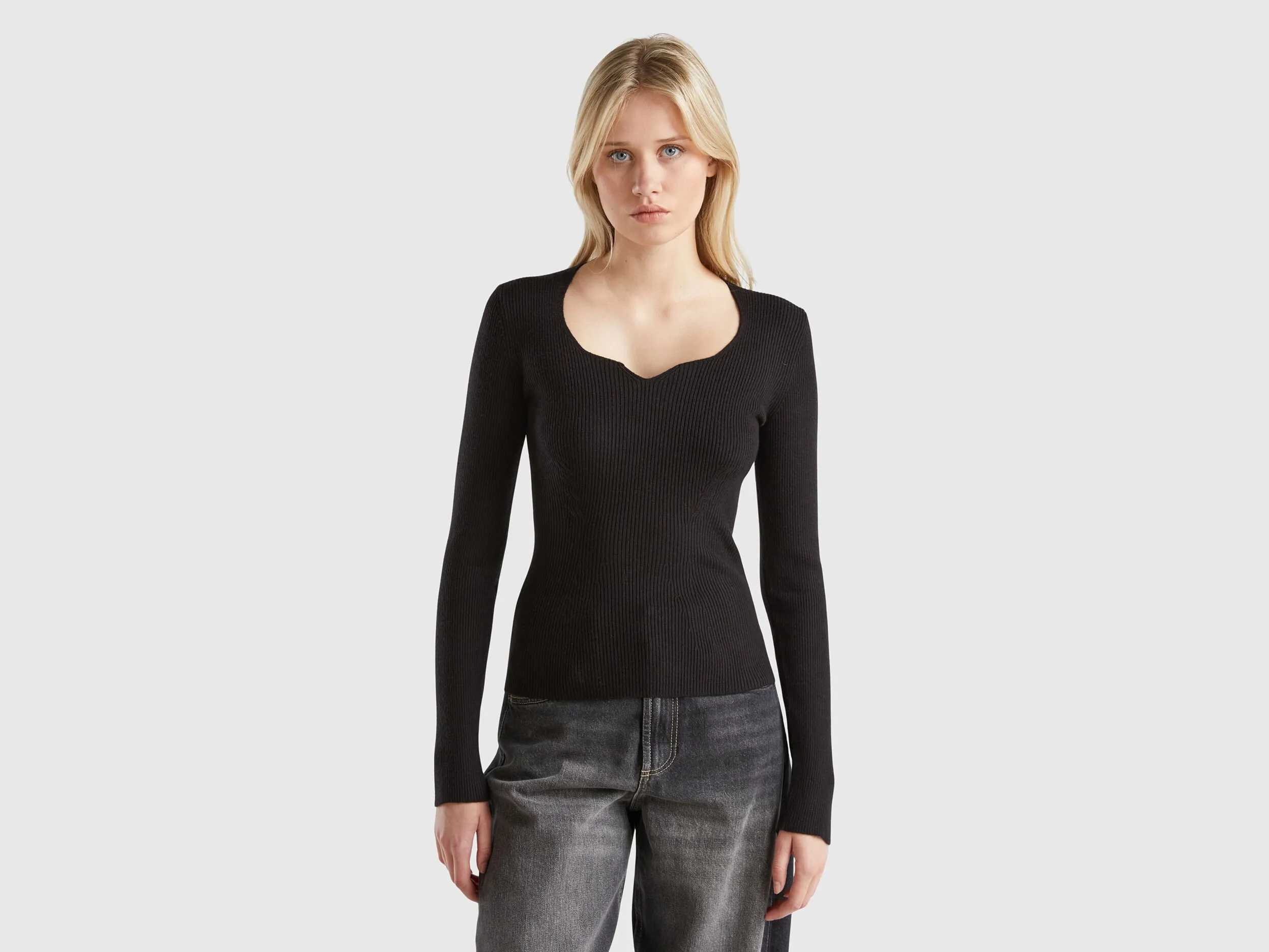 New Arrivals Sweetheart Neckline Sweater
