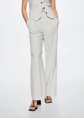 Pantaloni da completo gessati