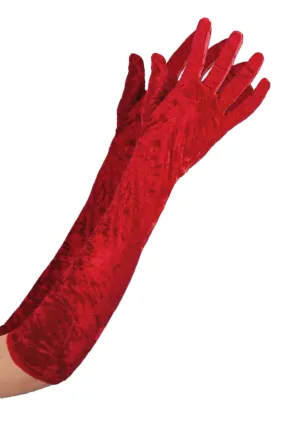 Red Chenille Gloves for 20s Also for Cruella De Vil