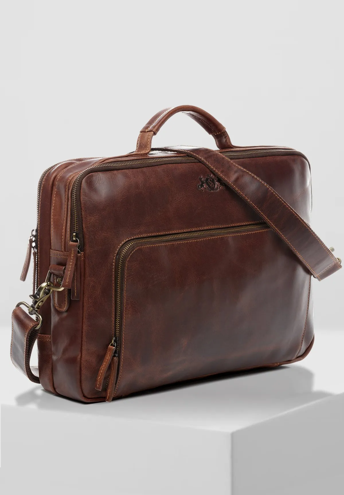 SIMON 15 LEATHER LAPTOP BAG
