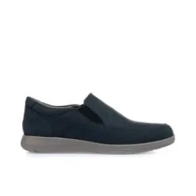 Slip-on blu traforate in pelle