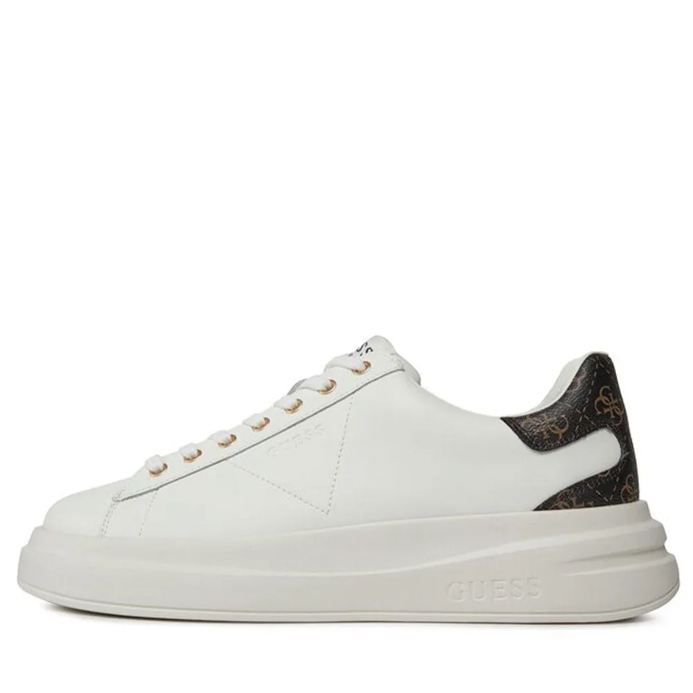 GUESS Women's Sneakers in White and Brown with Elbina Style