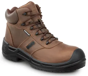 SR Max Cascade Men's Brown 6 Inch Waterproof MaxTRAX Slip Resistant Soft Toe Work Boot